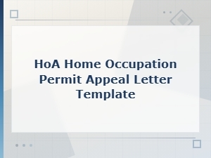 Hoa Home Occupation Permit Appeal Letter Guide