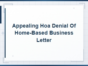 How to Appeal an Hoa Denial of Your Home-Based Business