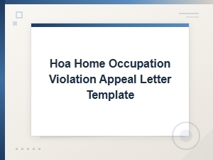 How to Appeal an Hoa Home Occupation Violation